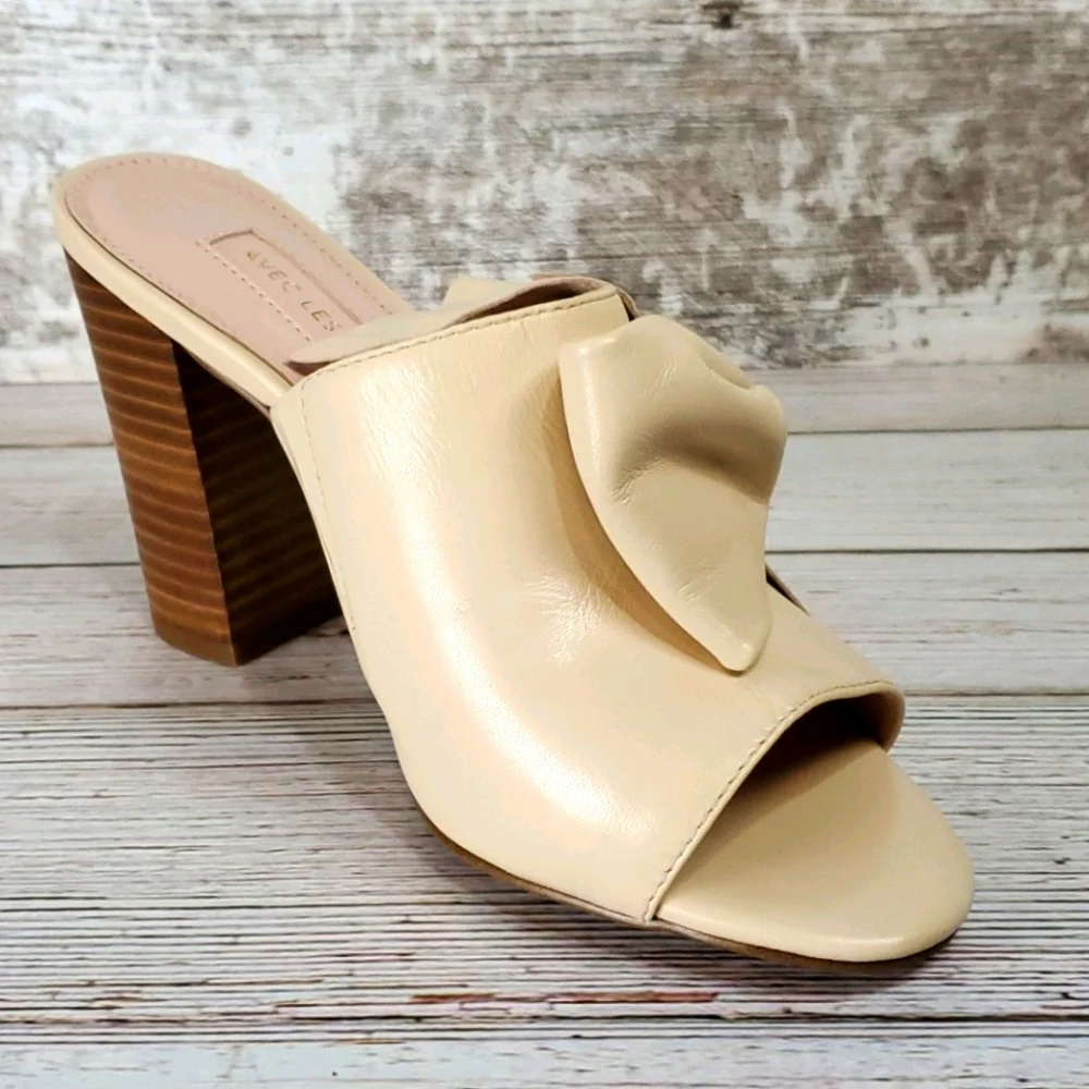 Avec Les Filles | Marie Pink Sand Nappa Leather Slide Sandals